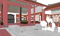 家风家训馆宗祠SU模型下载_sketchup模型免费下载_素模网