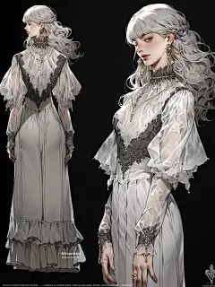 魔法学院Ⅱ角色设计 | 维多利亚服设插画 - 小红书