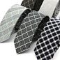 此刻永恒 春新款韩版领带男潮时尚棉质5.5cm英伦复古格纹窄版领带