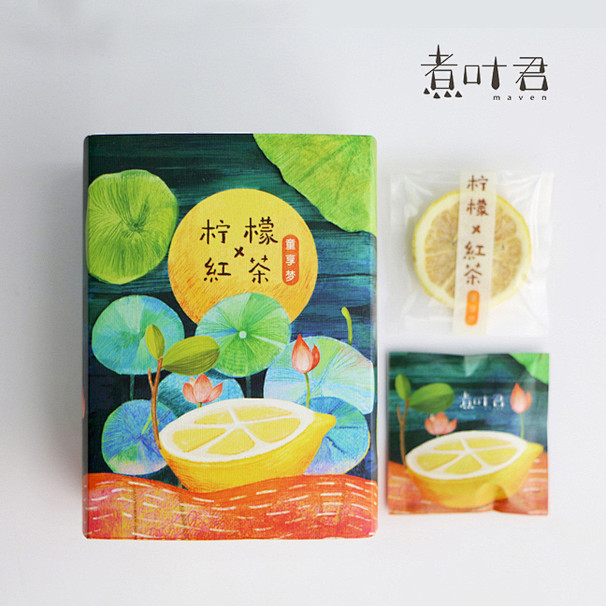 煮叶君 童享梦 原叶袋泡红茶 柠檬干 组...