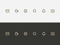 翔翔爱吃西红柿采集到UI设计-线性图标