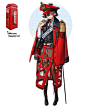 telephone box girl, Rinotuna : character design inspired by red telephone box