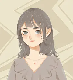 给28期小可爱的头像～这次是温柔的雀斑小姐姐 ​​​​