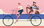 Easyjet Traveller : A series of illustrations for Easyjet Traveller, on cycling in the Balearic Islands.