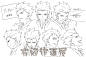 《fate zero》动画设定全集 人物角色设计 人设线稿 手稿 动态 人物动态 人设-脸部透视 表情 头颅透视 头颅 