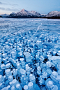 冰冻湖面之下美丽的甲烷气泡层-风光摄影-中国视觉联盟