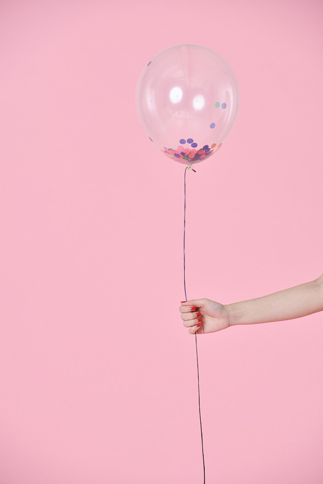 粉色背景 气球