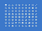 80个纯白色的精美小图标工具包psd素材下载 #Web#