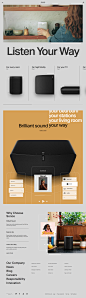 Sonos Landing Page Example: Listen Your Way