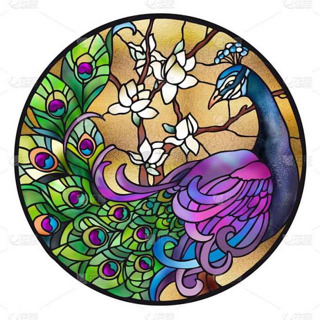 孔雀和鲜花