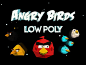 angry 愤怒的小鸟 low poly 低面低多边形lowpoly卡通图片