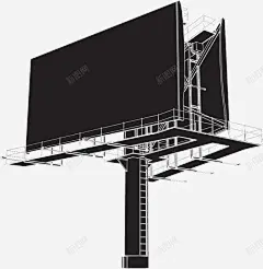 手绘大型户外广告牌矢量图高清素材 网页 设计图片 页面网页 平面电商 创意素材 png素材