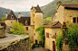  中世纪的村庄，Autoire的，法国