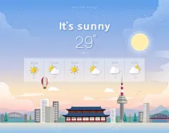 创意埃菲尔铁塔闪电雷鸣低温天气预报名胜古迹天气手绘插图插画AI-淘宝网