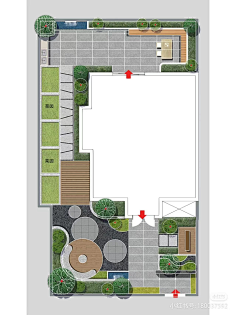 庭院/花园景观设计平面图/庄园/会所/彩平/总图-花瓣网|陪你做生活的设计师 | 园彩平图贴图下载【ID:1147906526】