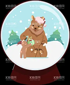 卡通水晶球免抠图  - 源文件下载【酷图网】卡通水晶球,礼品,装饰,卡通,圣诞节