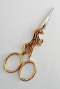 Our gold plated compact unicorn scissors come in handy for so many things. 4" long.