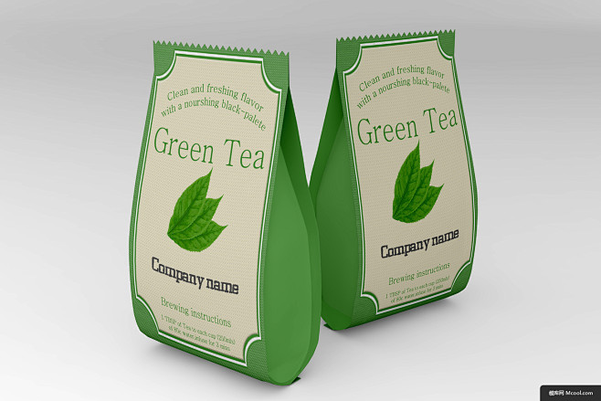 样机 绿茶 纸包装 纸包装袋 纸质包装样...