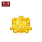 新款 周大福虎年生肖趴趴小老虎足金黄金转运珠EOR334