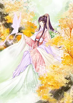 古装美女 古风美人 绝代佳人 国色天香 唯美手绘彩绘 精美插画漫画