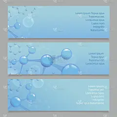 分子结构l带有原子和分子的横幅