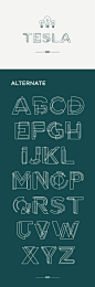 An interesting typeface that combines shapes to convey an approximation of the outlines of letters: