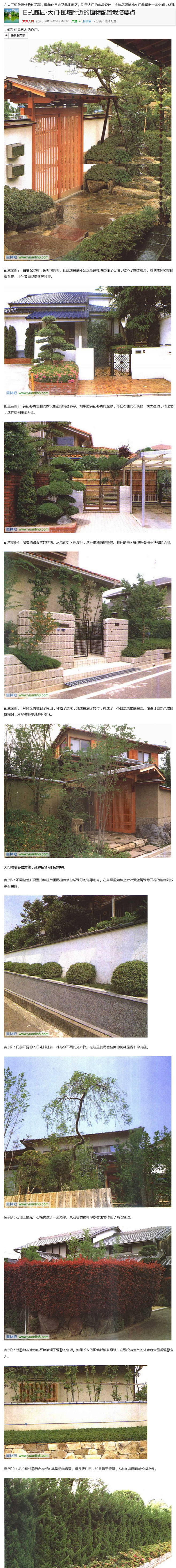 日式庭园-大门·围墙附近的植物配置栽培要...