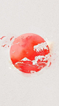 国旗元素（红白色与圆形）在日本#海报设计# 中的应用 ​​​​