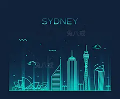 s0381-矢量插画时尚高端世界著名城市标志性建筑大集合AI设计素材-淘宝网