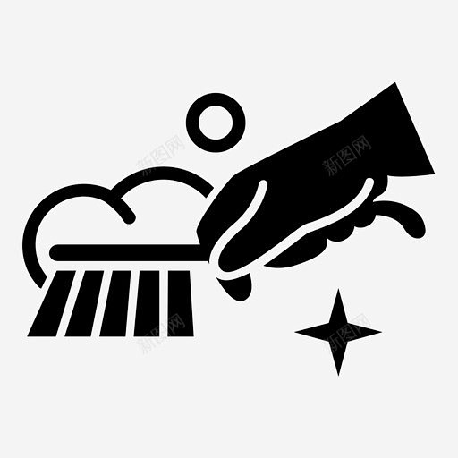 清洁工擦洗工洗涤器图标 标志 UI图标 ...