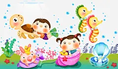 卡通人物免抠素材_新图网 https://ixintu.com 儿童画 卡通人物 女孩 手绘人物 抽象人物 童真