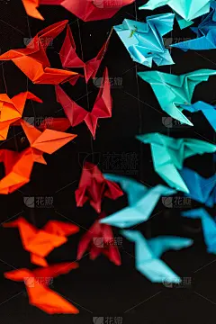 折纸是一种艺术理念。空间创意设计元素。