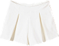 白色复古立体折摆高腰裙裤（多色）-最搭配