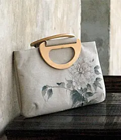 
禅意腔调女士复古手拎包，原创中国风手工手绘棉麻帆布包。,