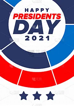 美国总统日快乐。华盛顿的生日。美国的联邦假日。2月庆祝。爱国的美国元素。海报、横幅和背景。矢量图