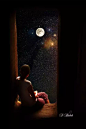 The silence of the night and the moon is my very old best friends