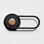 PL-OS No. 01 Pilule Light Door Handle in black powder coated metal and satin brushed brass: 