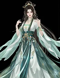 AI古风武侠角色插画素材 国风人物服装设计 影视游戏角色概念设定-淘宝网-花瓣网