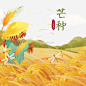 手绘芒种稻草人农田图片大小2000x2000px 图片尺寸3.26 MB 来自PNG搜索网 pngss.com 免费免扣png素材下载！白云#稻草人#稻谷#稻子#公益宣传#广告背景#卡通蓝天#昆虫#蓝天#芒种#芒种节气#农田#手绘芒种#