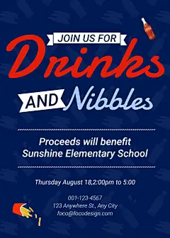 Simple Dotted Line Decorate Fundraising Invitation Letter