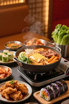 韩式料理组合韩国餐饮
