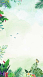 初夏夏季服饰小清新PSD分层H5背景素材- HTML素材网