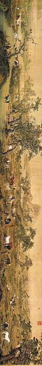 深度解析中国传世名画｜《百骏图》_郎世宁