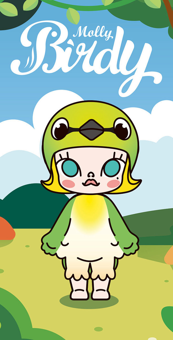 叮咚molly小鸟系列的手机壁纸上线啦