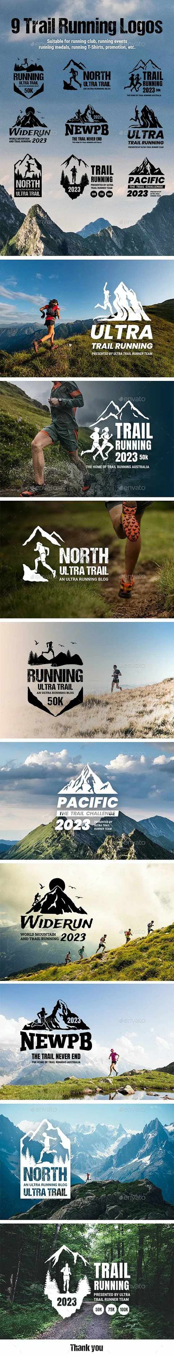 9 Trail Running Logos-花瓣网
