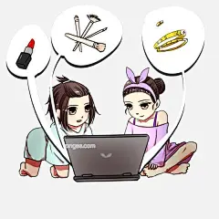 双十一姐妹花宅网购图片大小2000x2000px 图片尺寸1.02 MB 来自PNG搜索网 pngss.com 免费免扣png素材下载！方便实惠#各类化妆品#卡通手绘#眉开眼笑#手绘卡通女生#首饰#双十一#网购#