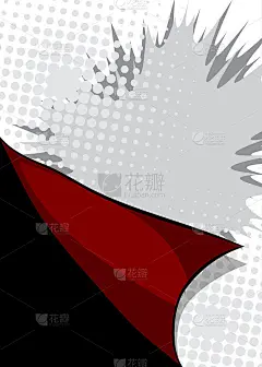 复古漫画背景与转纸角。