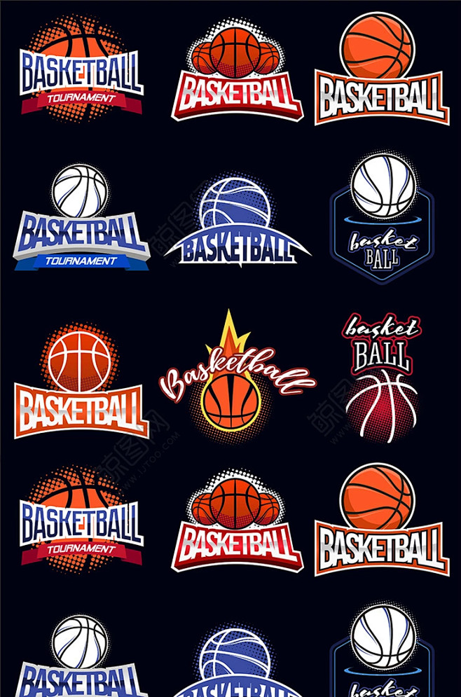 篮球队标识矢量LOGO标志