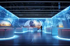 科学技术现代科技展厅摄影图