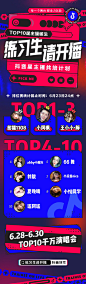 《练习生请开播》TOP10已就位！经过层层比拼与筛选，令人期待的前十名选手终于诞生了！坚持梦想的路上，有心酸，有收获，而这一切，终有回报，抖音星主播未来可期！抖音搜索【练习生请开播】，6.28-6.30与TOP10星主播一起开启线上演唱会吧~ ​​​​